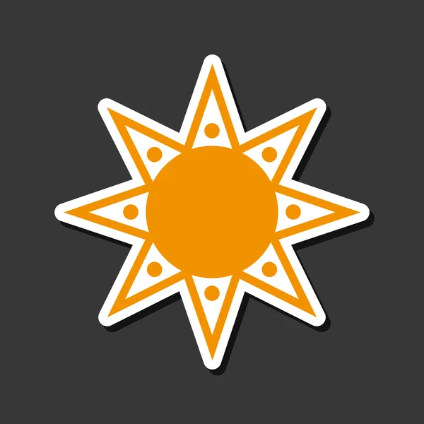 Diseño solar. icono abstracto. concepto de verano — Vector de stock