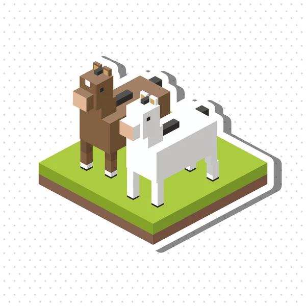 Animal design. Isometric icon. nature concept, vector illustration — Stock Vector