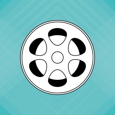 renkli retro sinema, vektör çizim