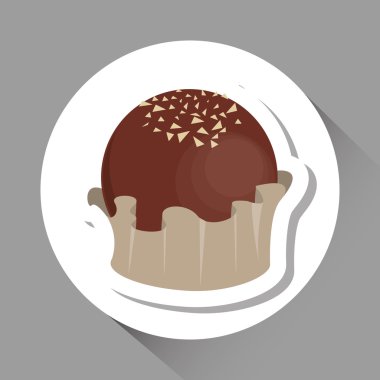 renkli çikolata tasarım, vektör çizim, tatlı ve lezzetli