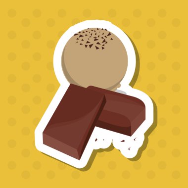 renkli çikolata tasarım, vektör çizim, tatlı ve lezzetli