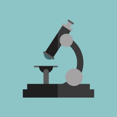 Beyaz arka plan üzerinde renkli mikroskop tasarım