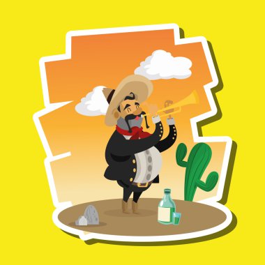 Meksika kültür tasarım, vektör çizim. Meksika simgeler