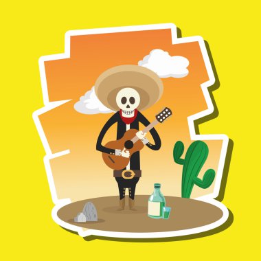 Meksika kültür tasarım, vektör çizim. Meksika simgeler