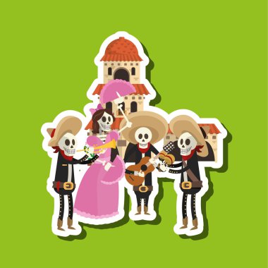 Meksika kültür tasarım, vektör çizim. Meksika simgeler