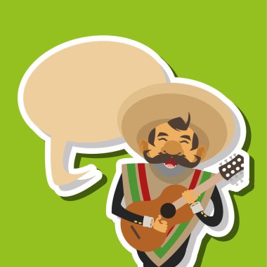 Meksika kültür tasarım, vektör çizim. Meksika simgeler