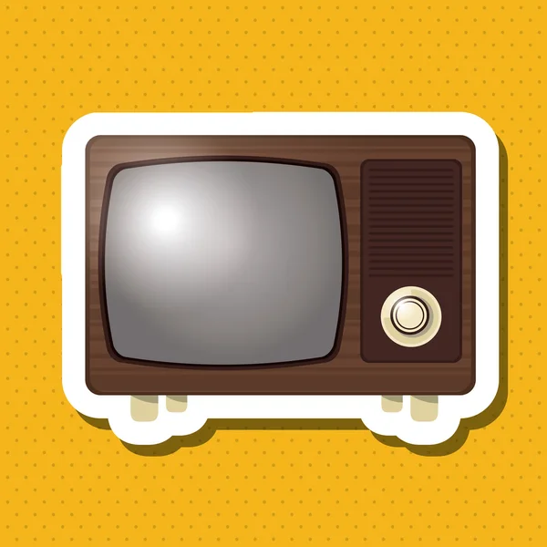 Design de tv retro colorido, ilustração vetorial — Vetor de Stock