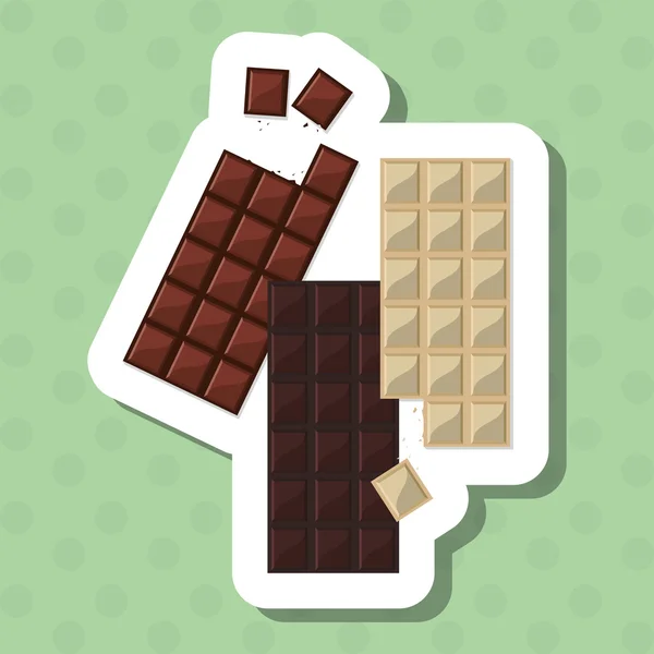 Diseño de chocolate colorido, ilustración vectorial, dulce y delicioso — Vector de stock