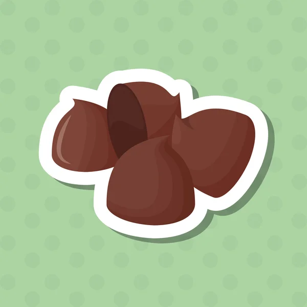 Diseño de chocolate colorido, ilustración vectorial, dulce y delicioso — Vector de stock