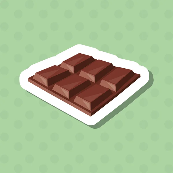Kolorowy czekolady, ilustracji wektorowych, słodkie i pyszne — Wektor stockowy
