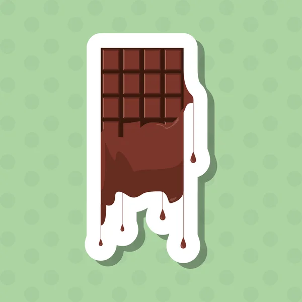 Барвистий дизайн шоколаду, векторна ілюстрація, солодка і смачна — стоковий вектор