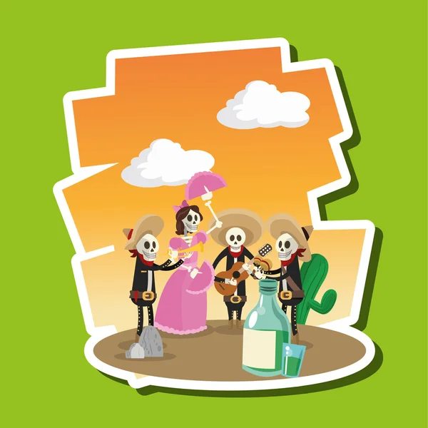 Meksika kültür tasarım, vektör çizim. Meksika simgeler