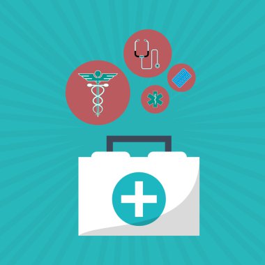 Düz resimde tıbbi bakım tasarım hakkında