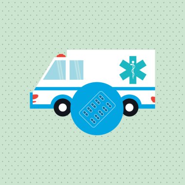 Düz resimde tıbbi bakım tasarım hakkında