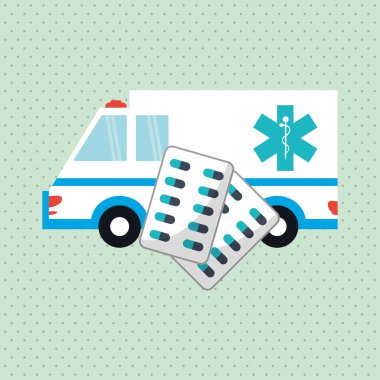 Düz resimde tıbbi bakım tasarım hakkında