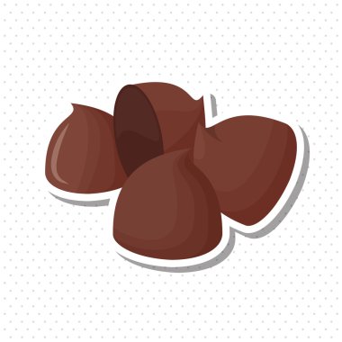 Düz resimde çikolata tasarım, tatlı ve lezzetli hakkında