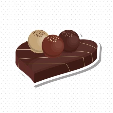 Düz resimde çikolata tasarım, tatlı ve lezzetli hakkında