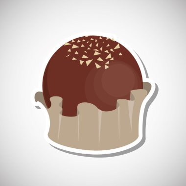 Düz resimde çikolata tasarım, tatlı ve lezzetli hakkında