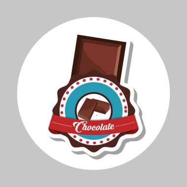 Düz resimde çikolata tasarım, tatlı ve lezzetli hakkında