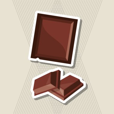 Düz resimde çikolata tasarım, tatlı ve lezzetli hakkında