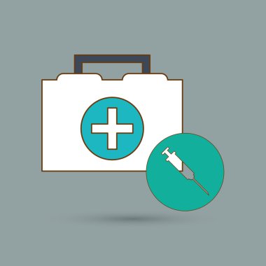 Düz resimde tıbbi bakım tasarım hakkında