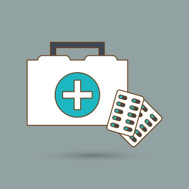 Düz resimde tıbbi bakım tasarım hakkında