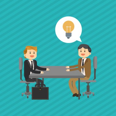 Düz resimde iş adamları tasarım, vektör çizgi film hakkında