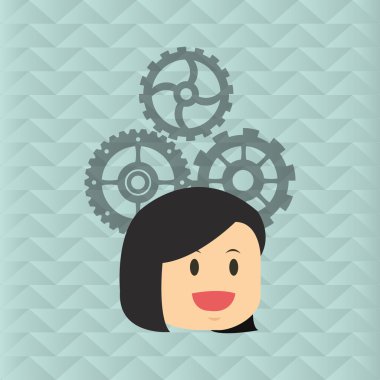 Düz resimde iş adamları tasarım, vektör çizgi film hakkında