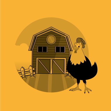 Çiftlik tasarım. hayvan simgesi. doğa kavramı, vektör çizim