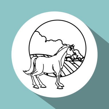 Çiftlik tasarım. hayvan simgesi. doğa kavramı, vektör çizim