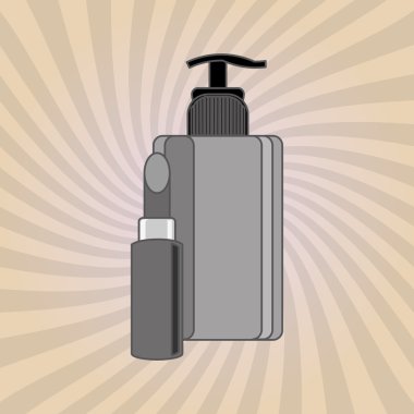 Tasarım yapmak. kozmetik simgesi. cilt bakım kavramı, vektör çizim