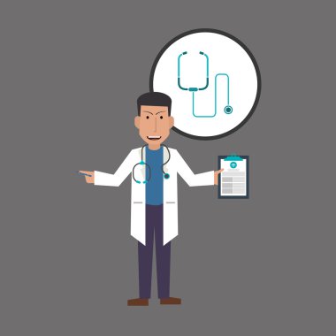 Doktor tasarım. Tıbbi bakım kavramı. Sağlık işareti