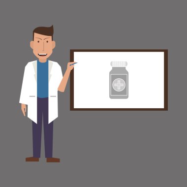 Doktor tasarım. Tıbbi bakım kavramı. Sağlık işareti