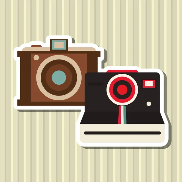 关于老式相机设计平面插图 — 图库矢量图片