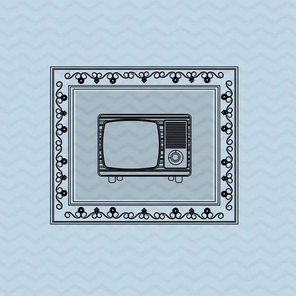 Ilustração plana sobre design de tv vintage — Vetor de Stock
