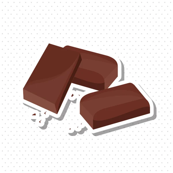 Ilustración plana sobre el diseño del chocolate, dulce y delicioso — Vector de stock