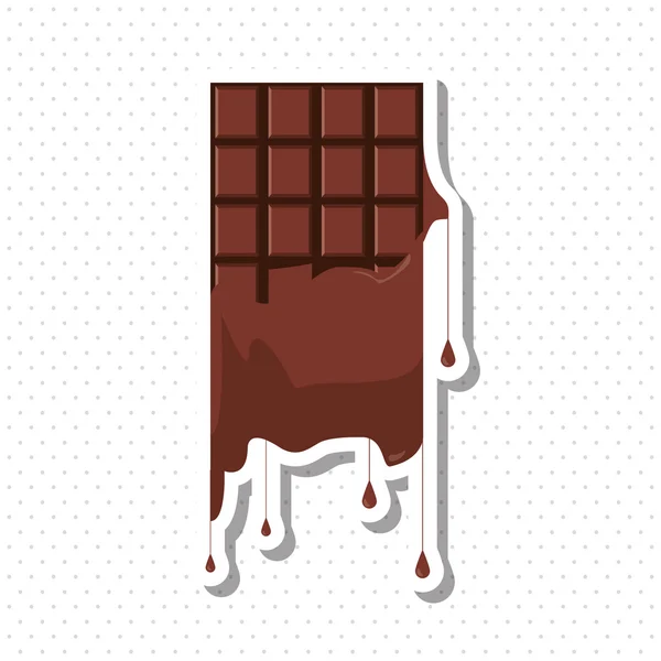 Ilustração plana sobre design de chocolate, doce e delicioso — Vetor de Stock