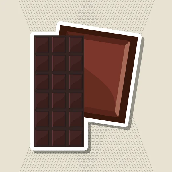Płaskie ilustracja o projekt czekolada, słodkie i pyszne — Wektor stockowy