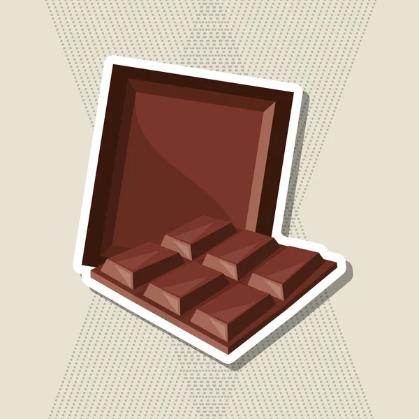 Flache Illustration über Schokoladendesign, süß und lecker — Stockvektor