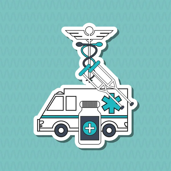 Flache Illustration über die Gestaltung der medizinischen Versorgung — Stockvektor