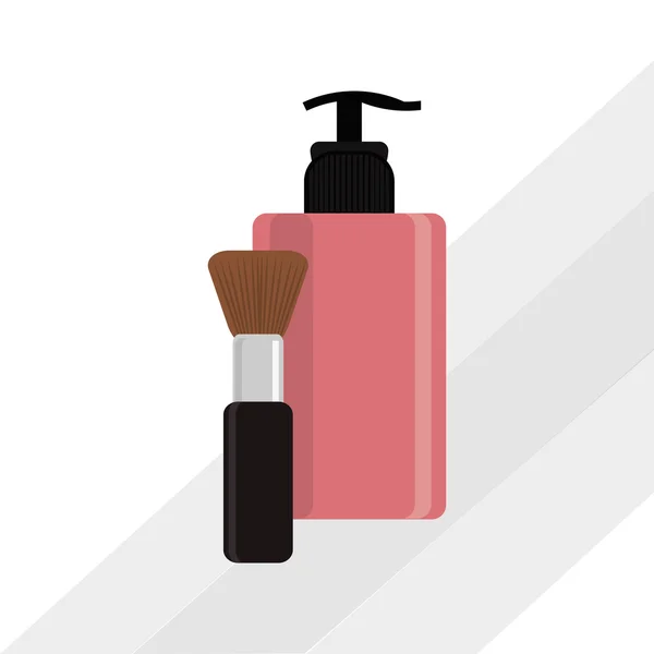 Maquillaje de diseño. icono cosmético. concepto de cuidado de la piel, ilustración vectorial — Vector de stock