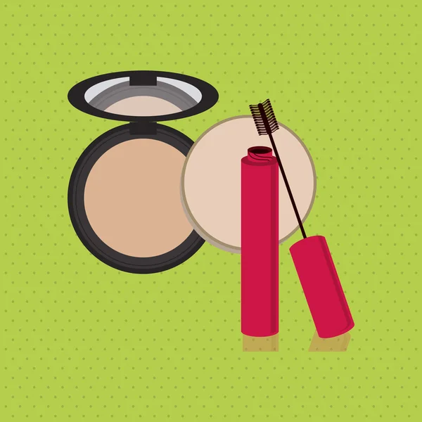 Maquillaje de diseño. icono cosmético. concepto de cuidado de la piel, ilustración vectorial — Vector de stock