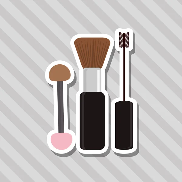 Maquillaje de diseño. icono cosmético. concepto de cuidado de la piel, ilustración vectorial — Vector de stock