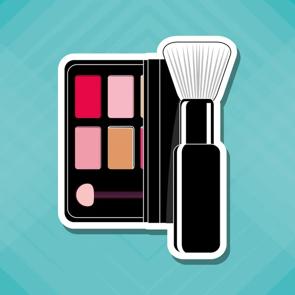 Maquillaje de diseño. icono cosmético. concepto de cuidado de la piel, ilustración vectorial — Vector de stock