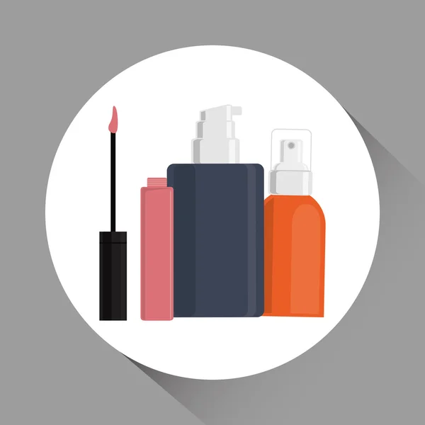 Make-up ontwerp. cosmetische pictogram. huid zorg concept, vectorillustratie — Stockvector