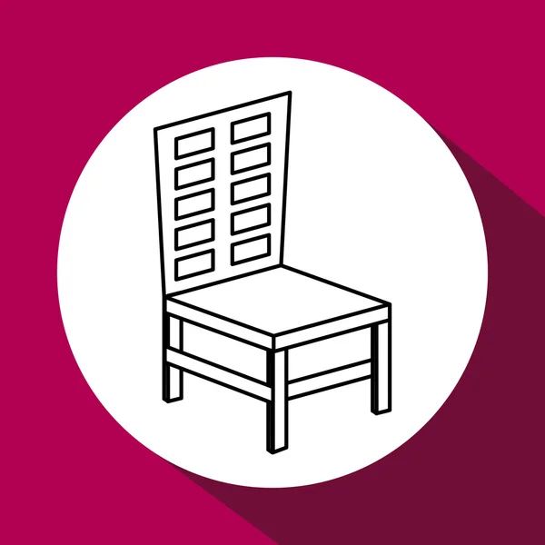 Design de cadeira de madeira. ícone do assento. conceito de mobiliário, ilustração vetorial —  Vetores de Stock
