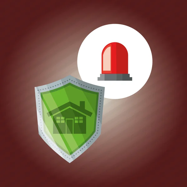 Diseño de seguridad. Icono de protección. Colorida ilustración — Vector de stock