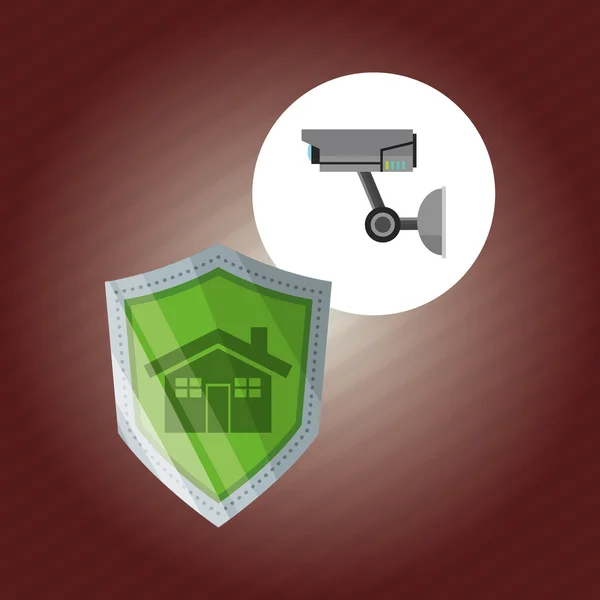 Diseño de seguridad. Icono de protección. Colorida ilustración — Vector de stock