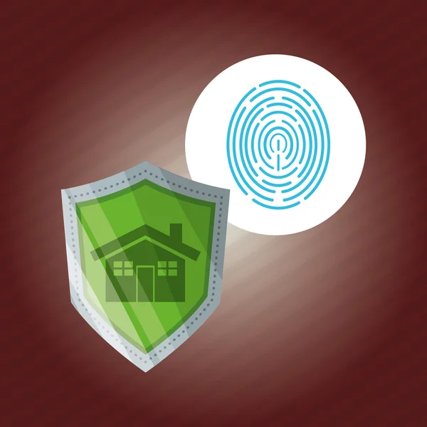 Diseño de seguridad. Icono de protección. Colorida ilustración — Vector de stock