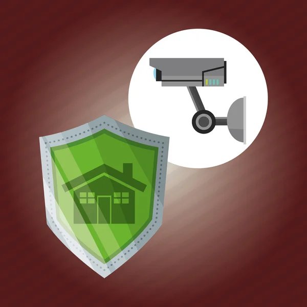 Security ontwerp. Pictogram voor bescherming. Kleurrijke afbeelding — Stockvector